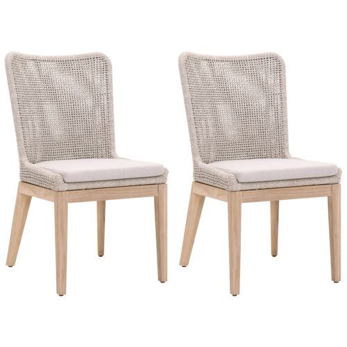 S/2 Roux Outdoor Rope Side Chairs, Taupe/Gray | One Kings Lane