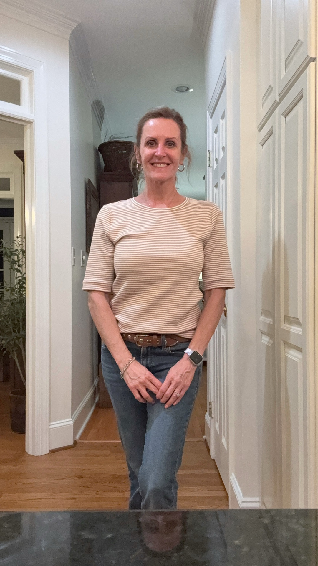 I grabbed this top from the Loft and I love it!  It comes in 4 colors and is currently on sale.   It has a bit of stretch to it and would be super cute with white shorts or pants 

#LTKSaleAlert #LTKOver40 #LTKSeasonal