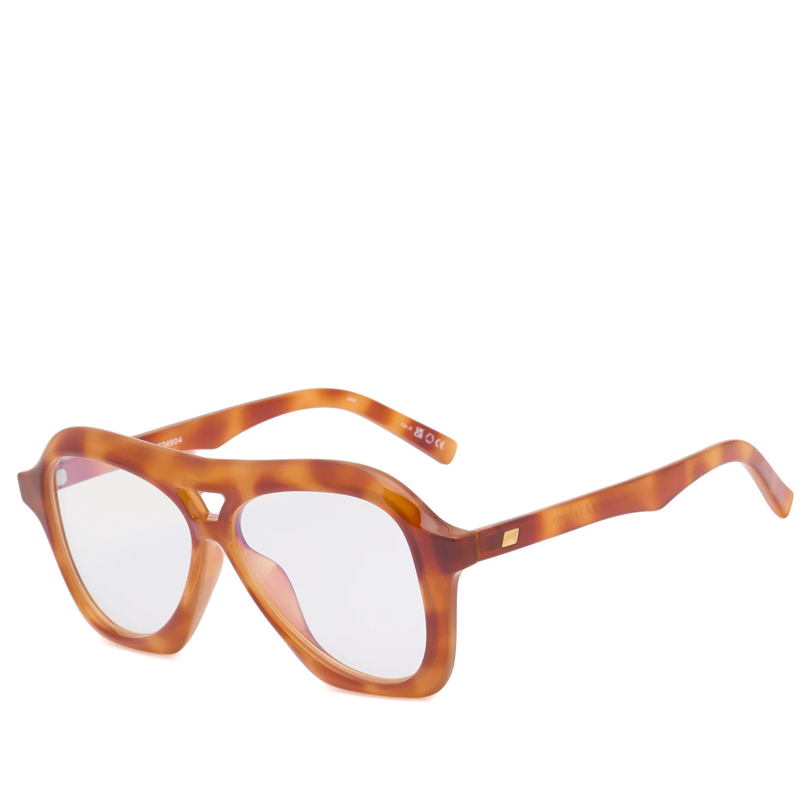 Le Specs Drizzle Blue Light Optical Glasses in Vintage Tort/Blue Light Lens | END. Clothing