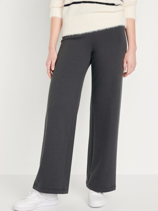 High Waisted Fleece-Lined Wide Leg Leggings for Women | Old Navy (US)
