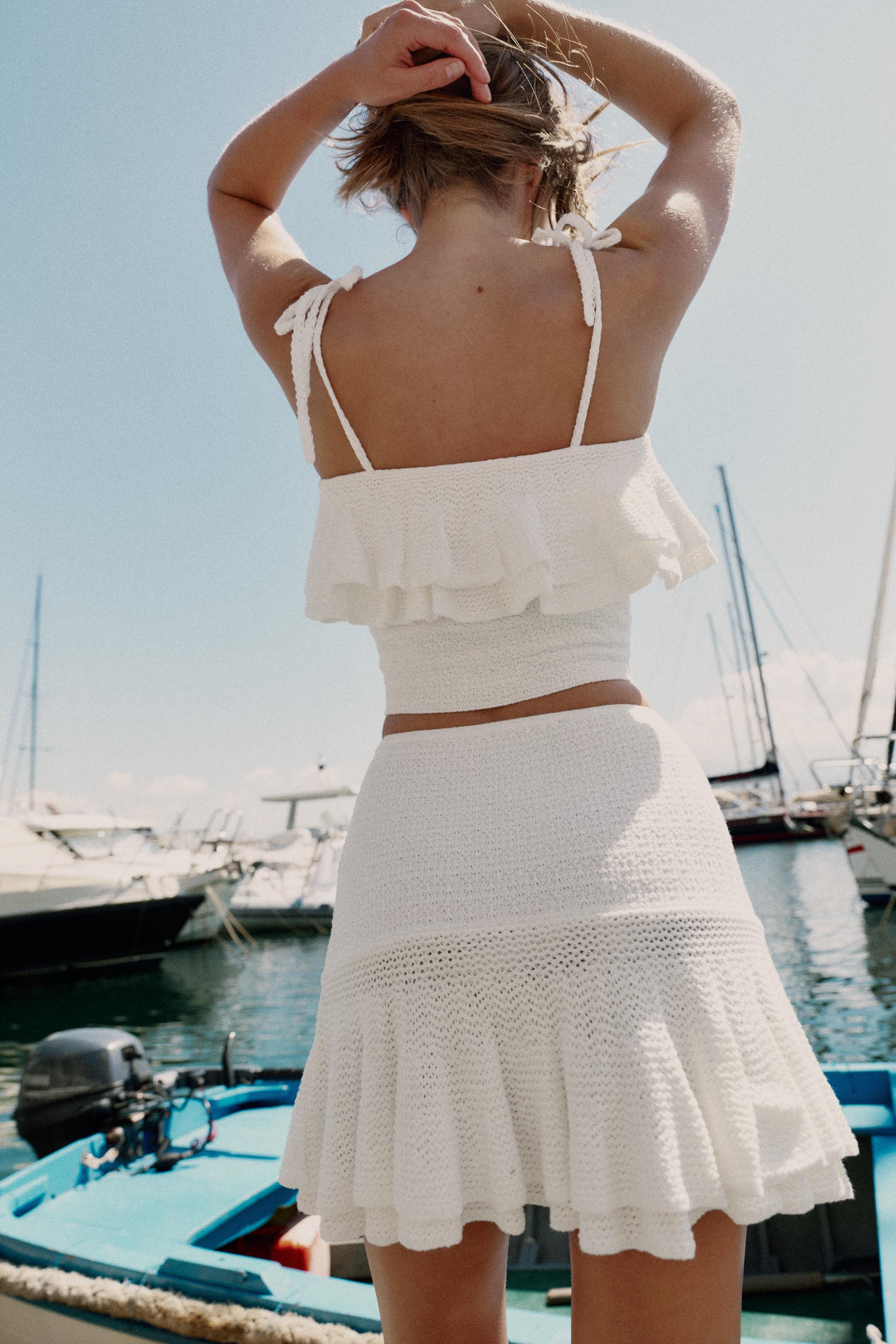 RUFFLED KNIT TOP | Zara US