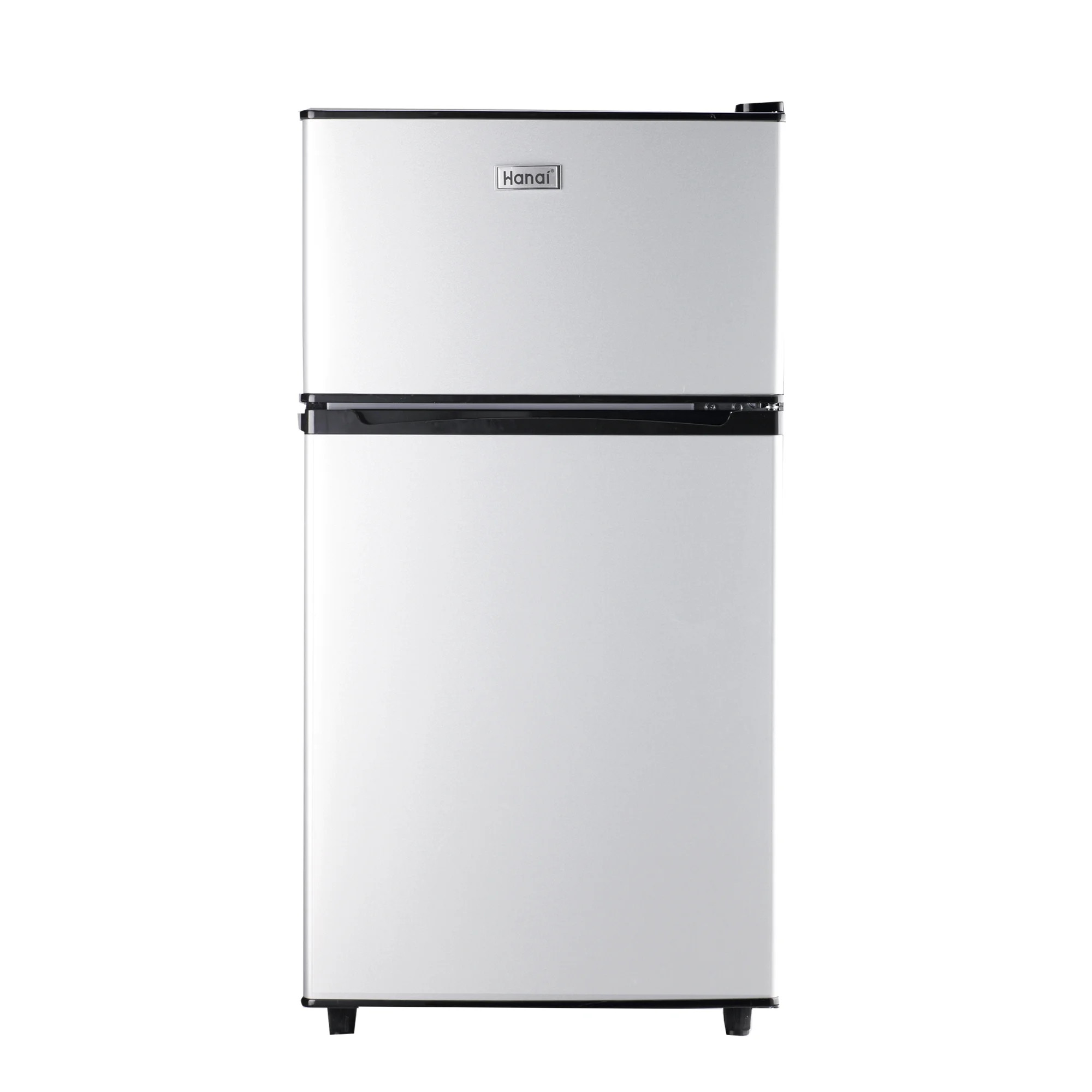 WANAI 3.5 Cu ft Two Door Mini Fridge with Freezer, Silvery | Walmart (US)