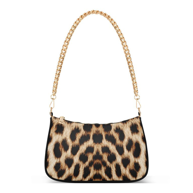ALAZA Leopard Print Cheetah Pattern Shoulder Bag Purse for Women Tote Handbag with Zipper Closure | Walmart (US)