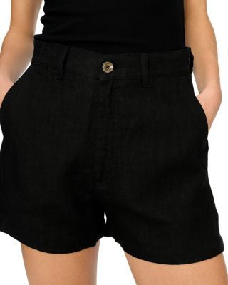Taylor Linen High Rise Shorts | Bloomingdale's (US)