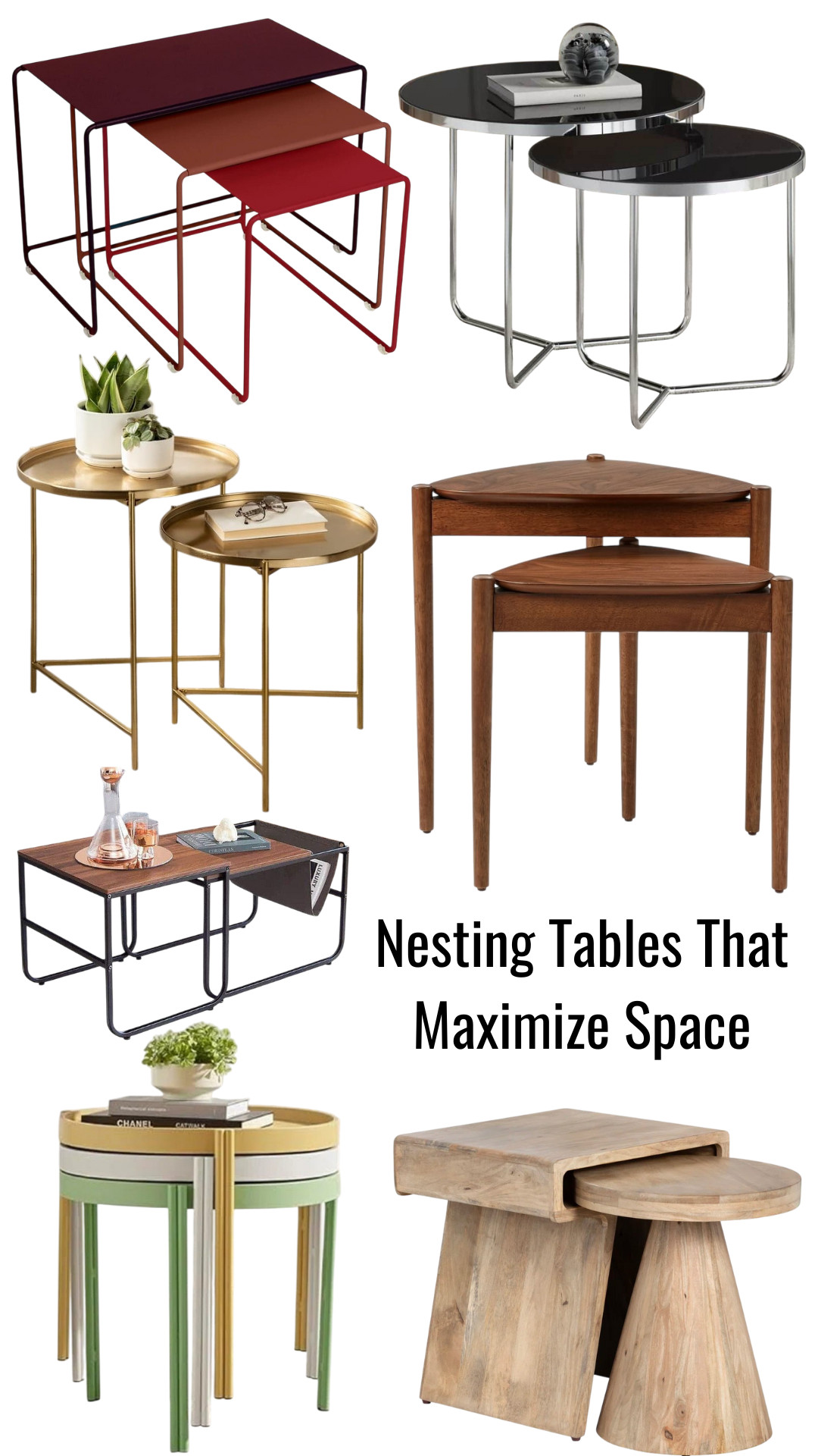 Nesting tables that maximize space. If your living room feels crowded, try swapping your bulky coffee table for a nesting set. This sculptural duo instantly makes the room feel lighter and gives you so much flexibility—use one as a plant stand, one as a side table, or pull them apart for guests. They’re functional, pretty, and 100% small-space approved. These are the kind of pieces that make tiny rooms feel designed, not compromised. 

 #LTKHome