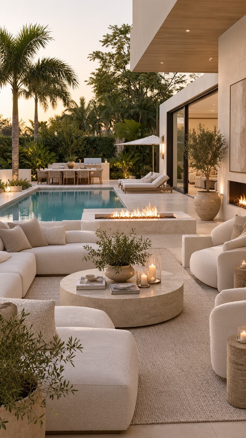 Shop This Outdoor Space ✨ Shop the look through my LTK — outdoor sofas, lounge chairs, coffee table, rug, planters and similar décor are linked below. This dreamy modern backyard combines creamy outdoor furniture, a resort-style pool, lush tropical greenery and warm neutral textures for an elevated luxury outdoor living space. Save for backyard, patio and pool design inspiration.

#BackyardIdeas #BackyardDesign #OutdoorLiving #OutdoorLivingSpace #PatioIdeas #PatioDesign #PoolDesign #PoolIdeas #LuxuryBackyard #ModernBackyard #ModernPatio #OutdoorDecor #OutdoorFurniture #OutdoorInspiration #LuxuryHome #DreamHome #ResortStyle #OrganicModern #NeutralDecor #HomeInspo #HomeDecor #ExteriorDesign #SummerHome #LTKHome #LTKFinds #ShopLTK #LTKStyleTip #HomeFinds #AmazonHome