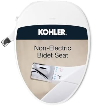 Kohler PureWash M300 Manual Elongated Bidet Toilet Seat, Chrome Handle, Quiet-Close Lid Prevents ... | Amazon (US)