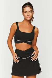 Active Contrast-Trim Crossover Skort | Forever 21 (US)