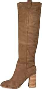 Erocalli Knee High Boots Women Chunky Block High Heel Thigh High Winter Boots Pull on Classic Che... | Amazon (US)