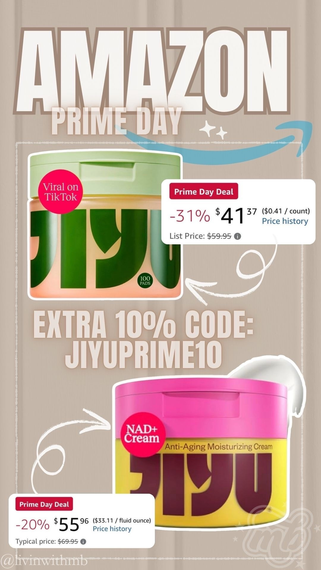 The Jiyu Toning pads are one of my favorites and they’re on sale! The Jiyu moisturizer is currently in my cart and I can’t wait to try it!

PLUS use code: JIYUPRIME10 for an additional 10% off! 🙌🏼

#jiyuskincarepartner

#LTKBeauty #LTKSaleAlert #LTKselfcare