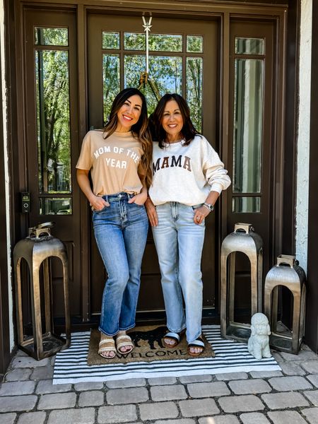 Social threads code: tammy10. Risen, jeans, mom graphic, Mother’s Day gift. Tops small. Jeans 25 me. 27 my mom 

#LTKfamily #LTKsalealert #LTKfindsunder100