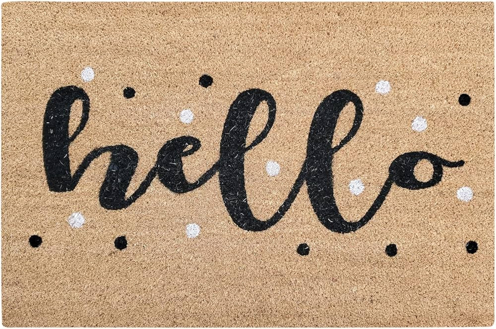 TAR HEEL MARKETPLACE New Natural Coir Non Slip Hello Floor Entrance Door Mat Indoor/Outdoor (36L ... | Amazon (US)