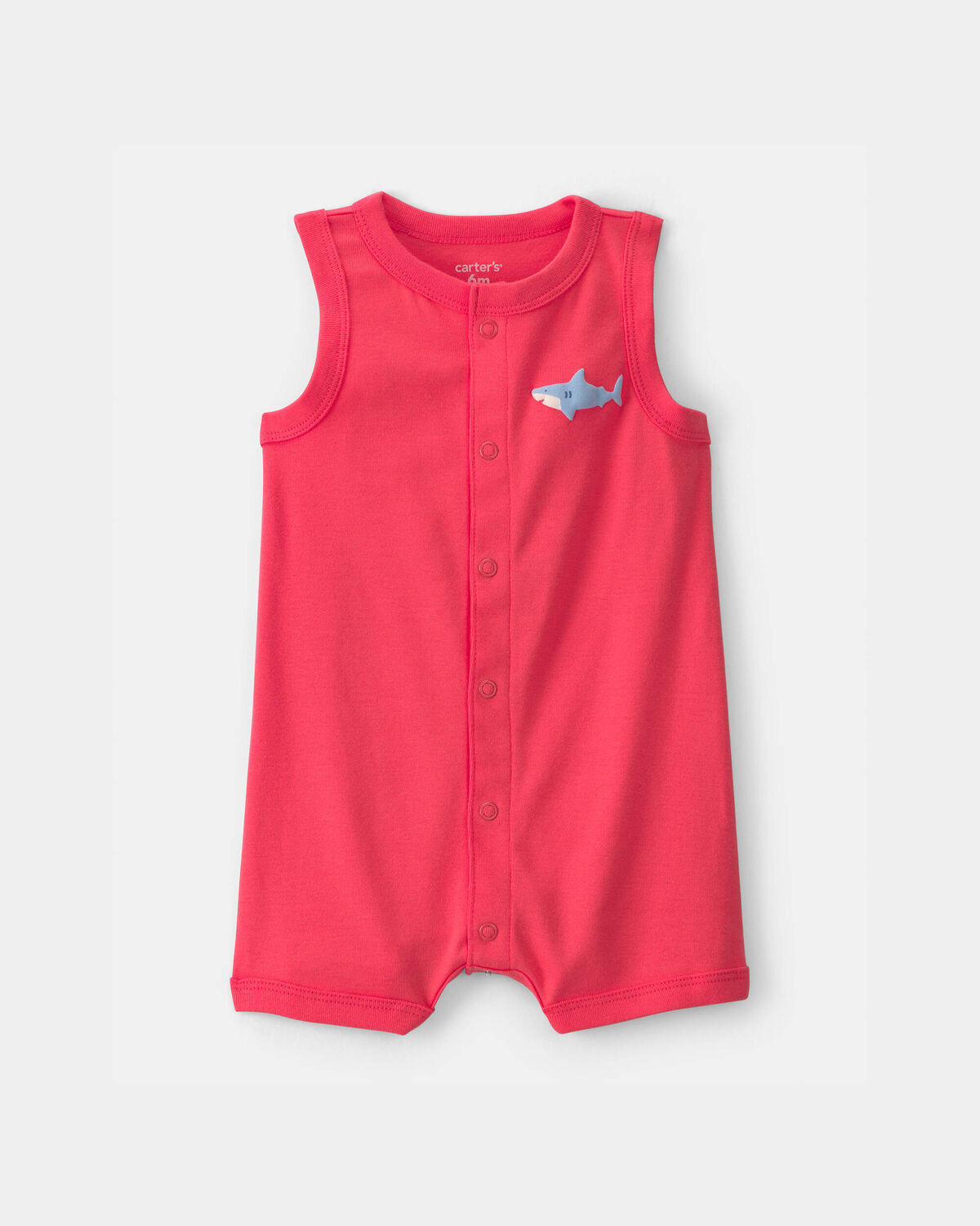 Baby Boy Shark Romper - Orange | Carter's | Carter's Inc
