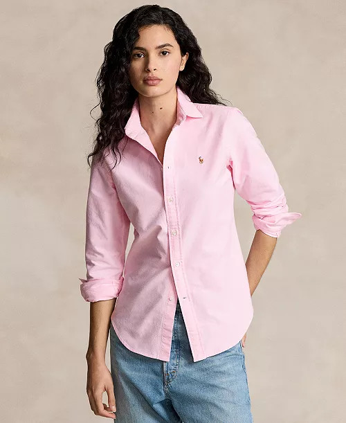 Women's Slim-Fit Oxford Shirt | Macy's