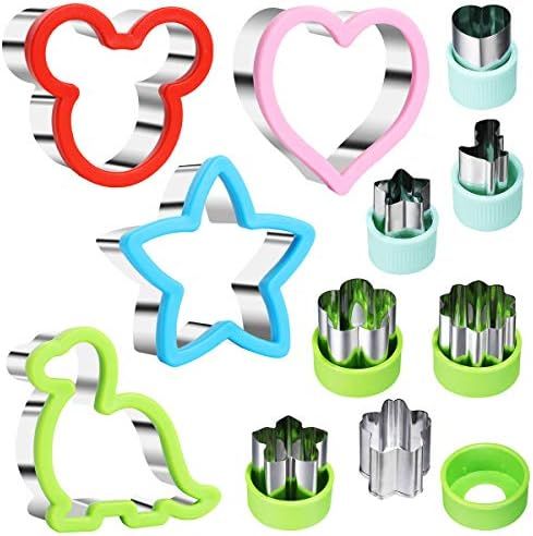 Sandwich Cutter Set, Including 4 Sandwich Cutters Shaped Like Dinosaur, Star and Heart and 7 Vege... | Amazon (US)