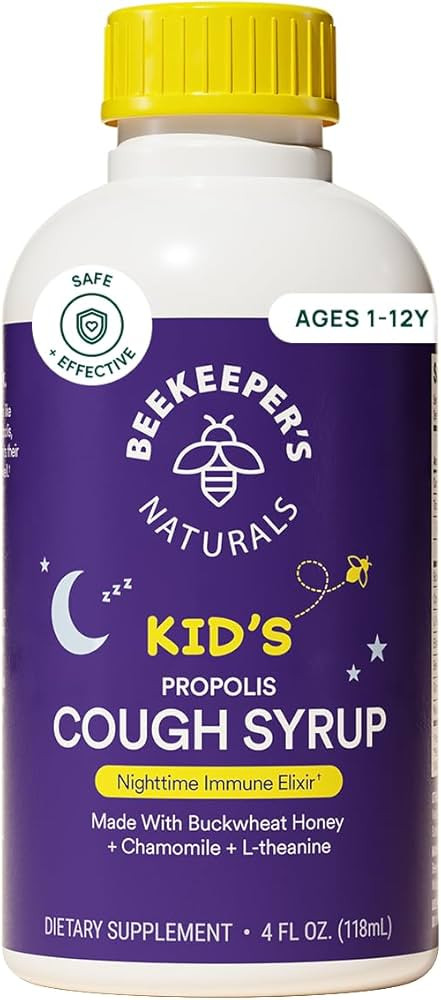 Beekeeper's Naturals Propolis Honey Cough Syrup Nighttime for Kids Immune Support with Propolis, ... | Amazon (US)