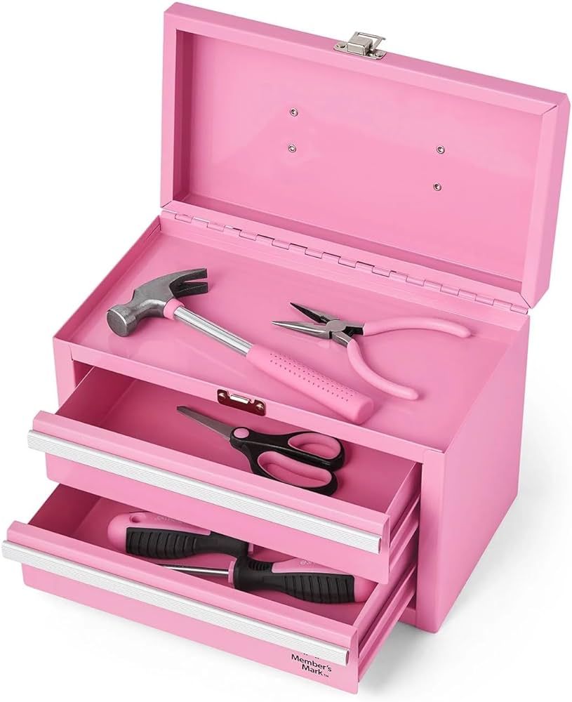 Member's Mark 11" Toolbox with 5 Piece Tool Set - Pink | Amazon (US)