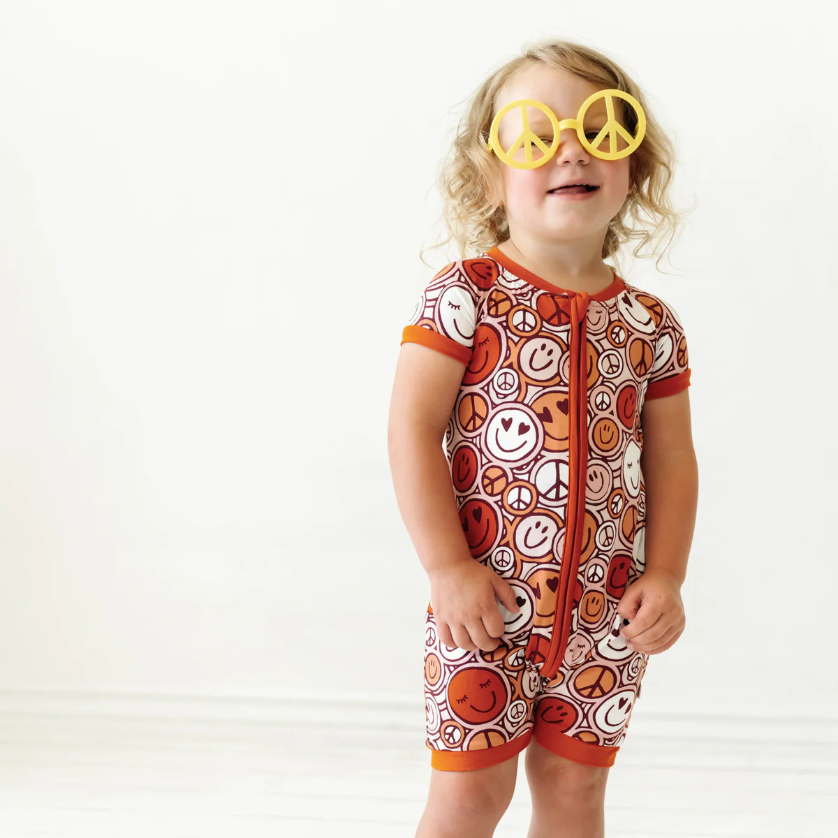Groovy Baby Shorty Romper | Little Sleepies