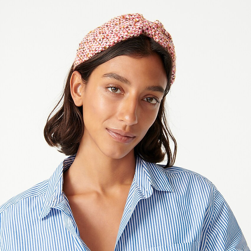 Wide knot headband in tweed | J. Crew US