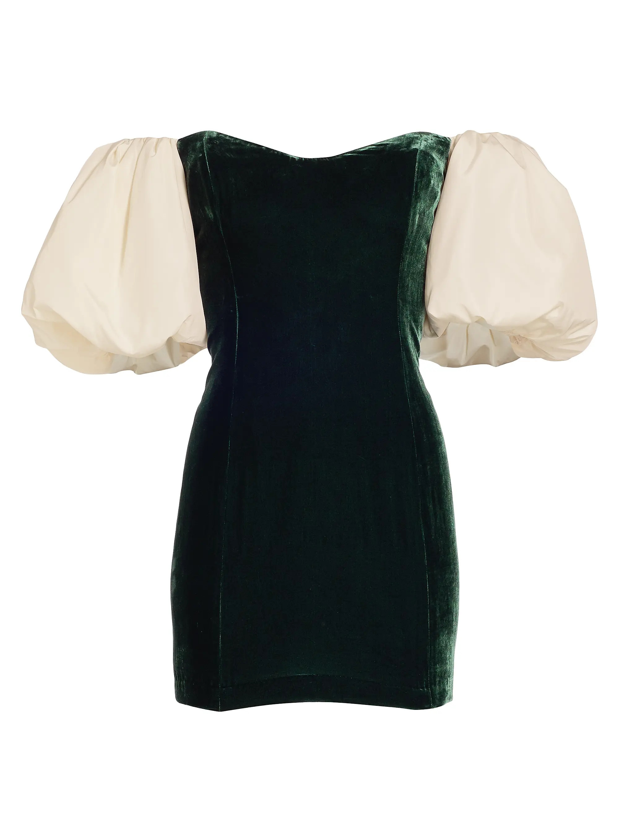 Dali Velvet Puff-Sleeve Minidress | Saks Fifth Avenue