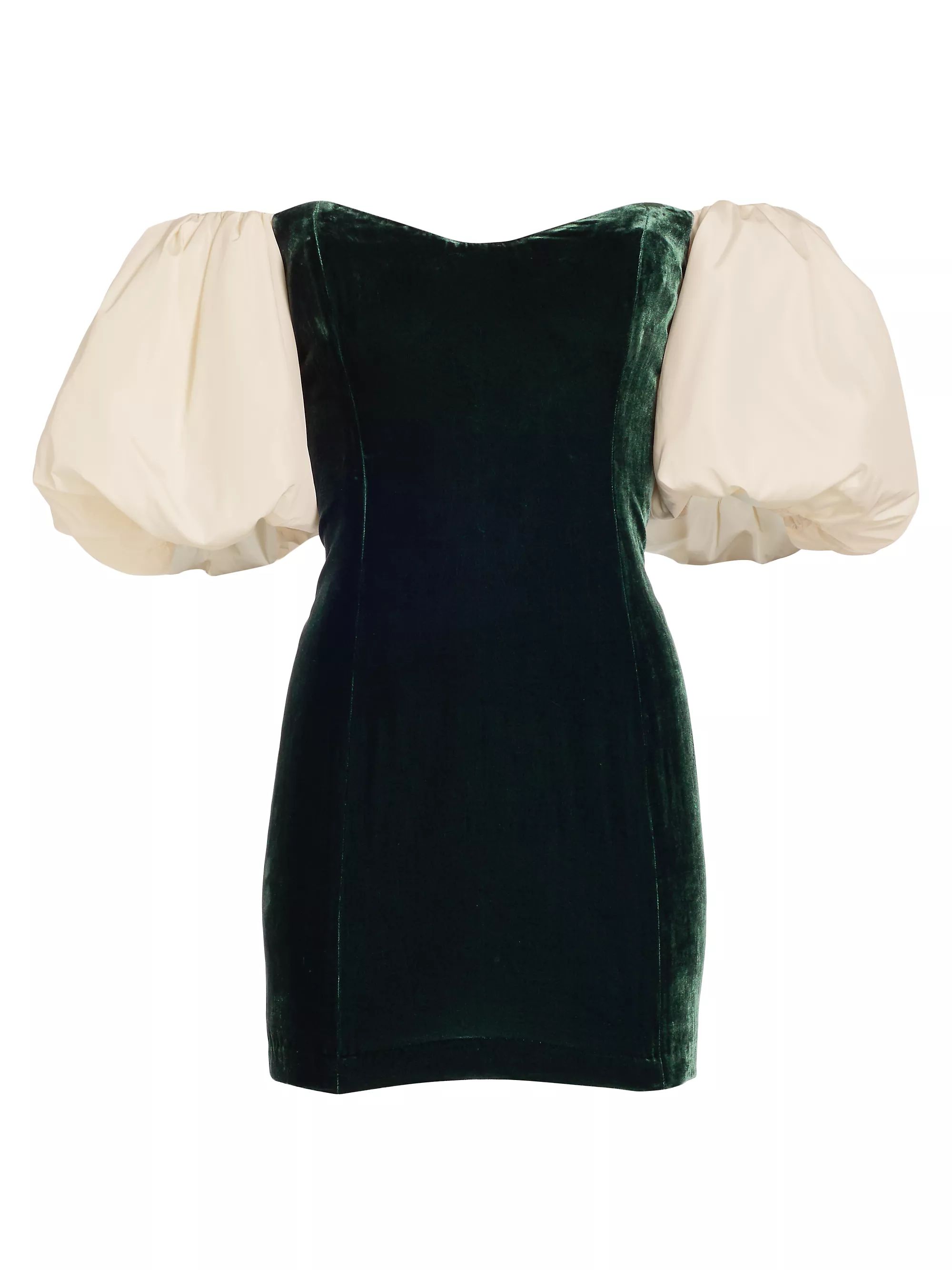 Dali Velvet Puff-Sleeve Minidress | Saks Fifth Avenue