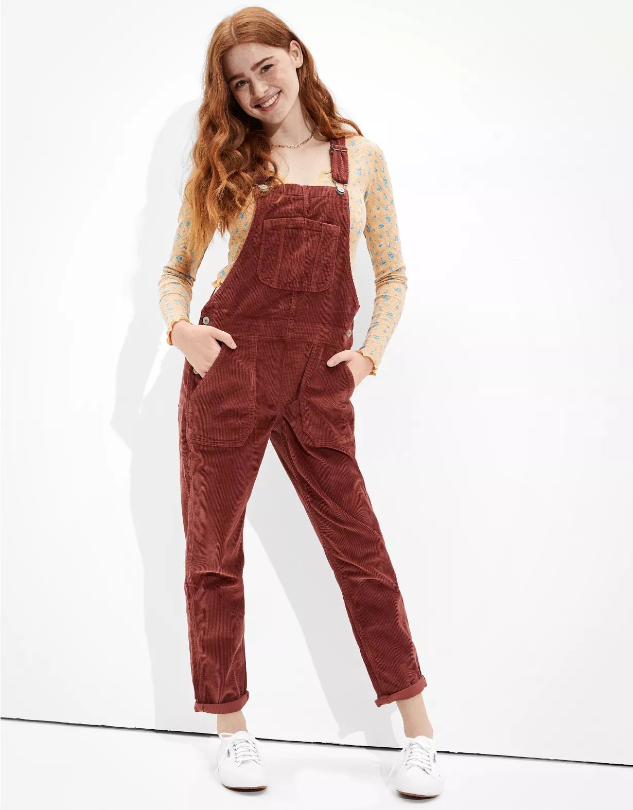 AE Stretch Corduroy Tomgirl Overall | American Eagle Outfitters (US & CA)