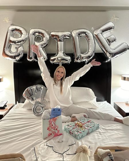 Bachelorette party outfit ideas for Bride! 🤍💍 Here’s the Bride sweatshirt and white joggers I wore for my winter bachelorette! 

Our theme was Snow in Love ☃️ My sister ordered the bachelorette decorations and Bride balloons from Amazon! I’ll link more of the gifts and my bachelorette outfits below!

Bride crewneck, bride joggers, bachelorette outfit bride, white satin pajamas, bride pajamas, white pajama set, white satin pajama shorts set, bachelorette party outfits, snow in love, winter bachelorette, bachelorette party gifts, gifts for bridesmaids, wedding outfits, bridal outfit

#LTKwedding #LTKsalealert #LTKfindsunder50