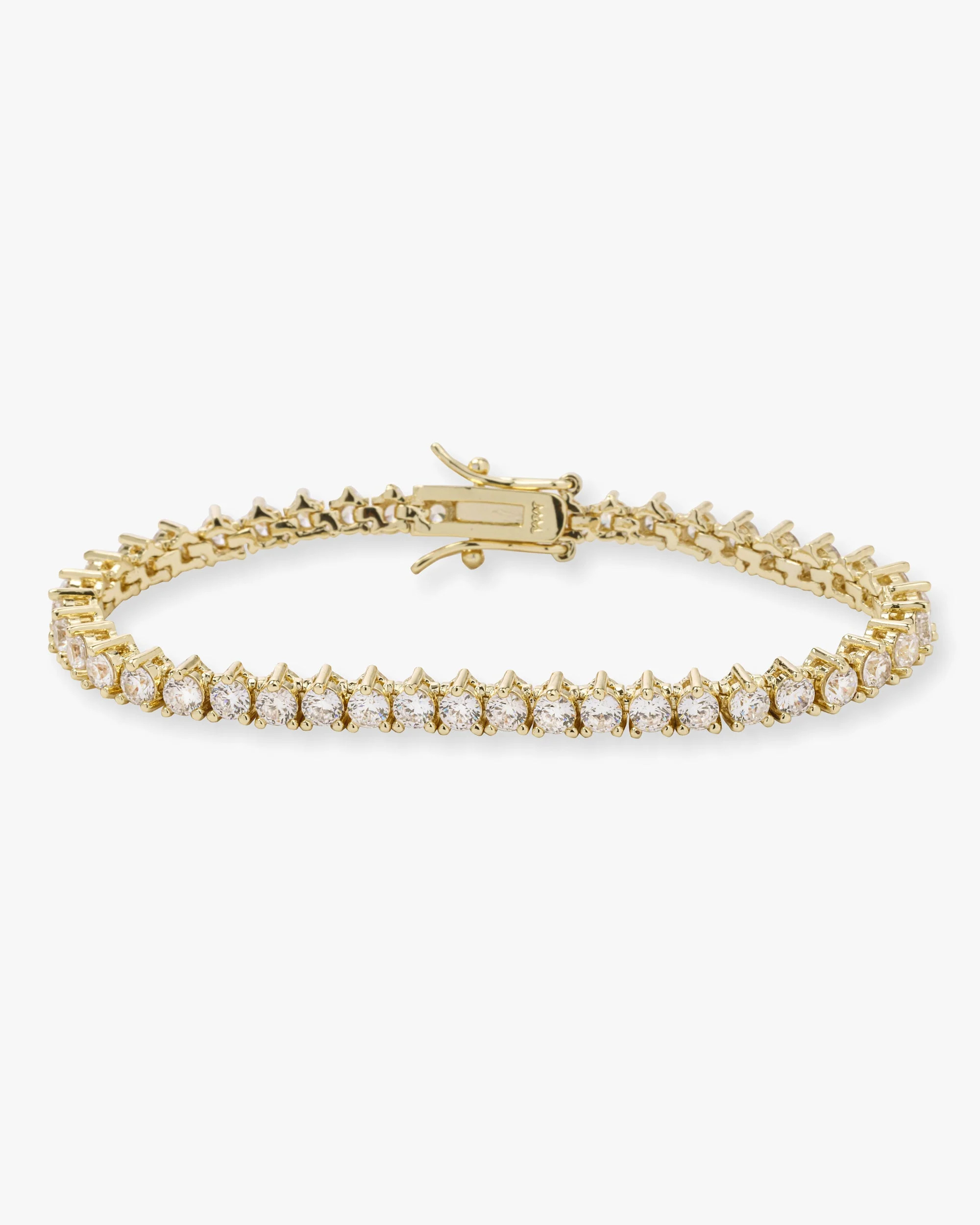 Not Your Basic Tennis Bracelet - Gold|White Diamondettes | Melinda Maria Jewelry