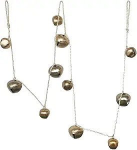 Metal Bell Garland, Gold Finish | Amazon (US)