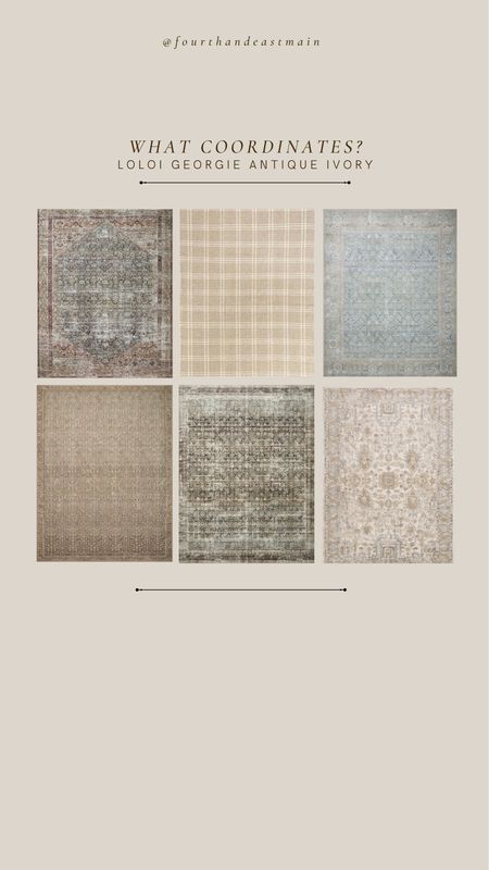 what coordinates? reader request coordinating rugs with loloi georgie antique ivory rug 

#LTKhome