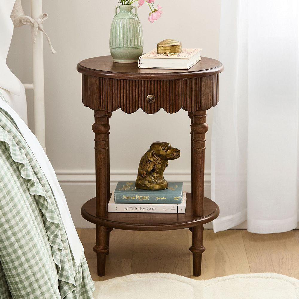 Chris Loves Julia Scallop Nightstand (16d") | Pottery Barn Teen