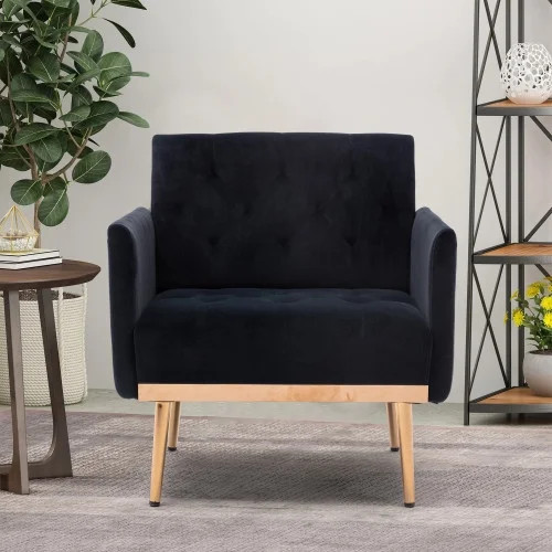 INCLAKE Velvet Upholstered Accent Chair Armchair for Living Room,Modern Leisure Single Sofa Chair... | Walmart (US)