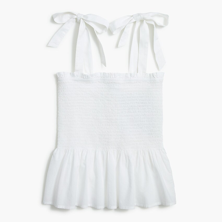 Factory: Smocked Tie-shoulder Tank Top For Women | J.Crew Factory