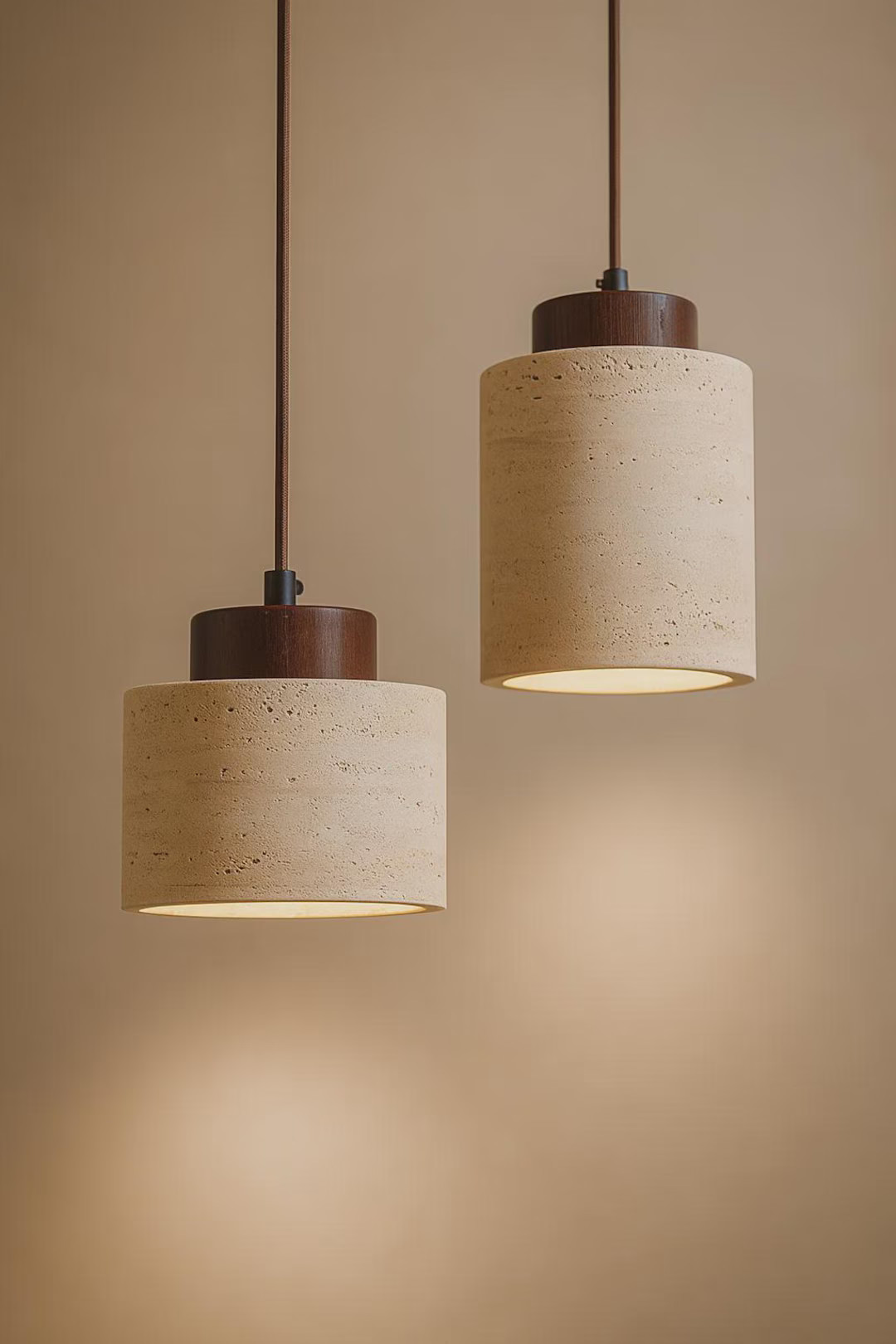 Wabi-sabi Pendant Light — Japanese Stone-style Bedside Lamp | Minimalist Hanging Lamp for Bedro... | Etsy (US)