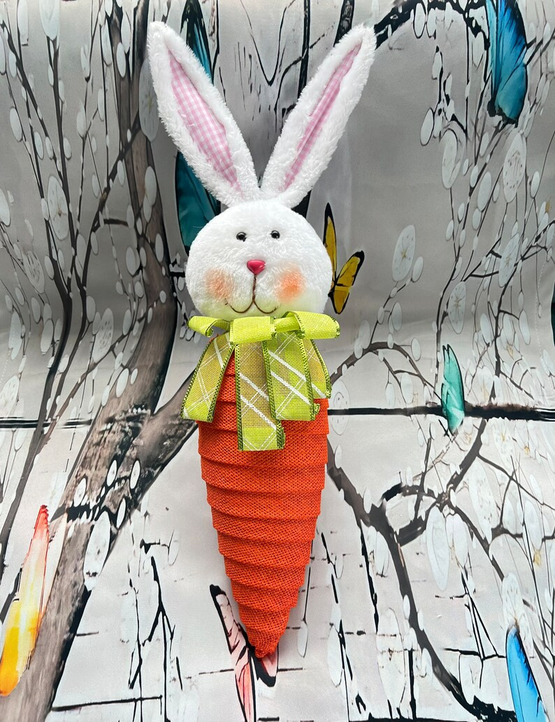 Carrot Easter Bunny Easter Decor Easter Bunny Easter Carrot Bunny Carrot Bunny Spring Decor Wreat... | Etsy (US)