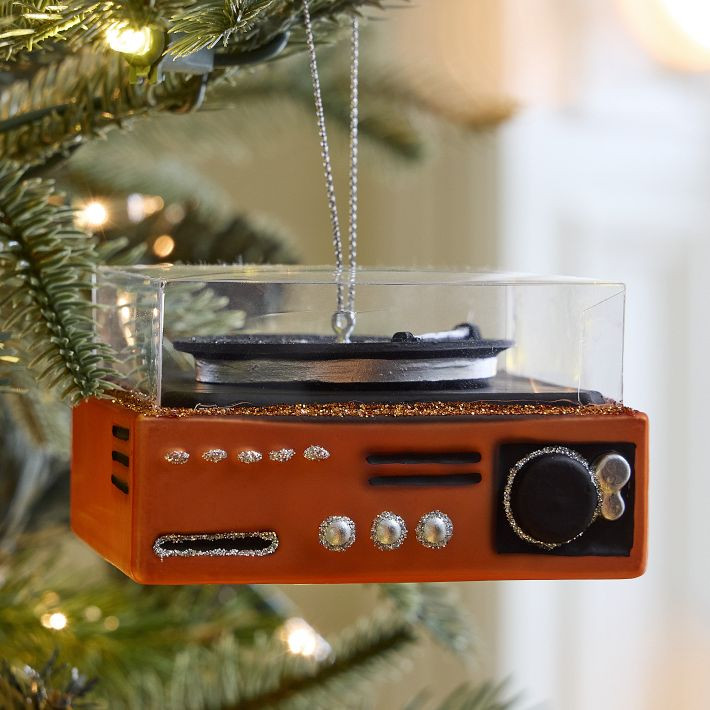 Glass Record Player Ornament | West Elm (US)