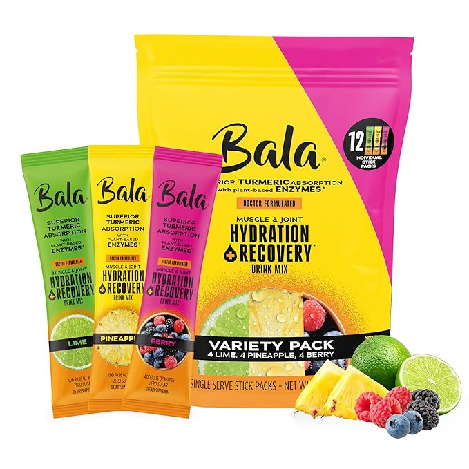 Amazon.com : Bala Total Body Wellness Drink Mix, Hydrate & Recover Variety Pack, Pineapple, Lime ... | Amazon (US)