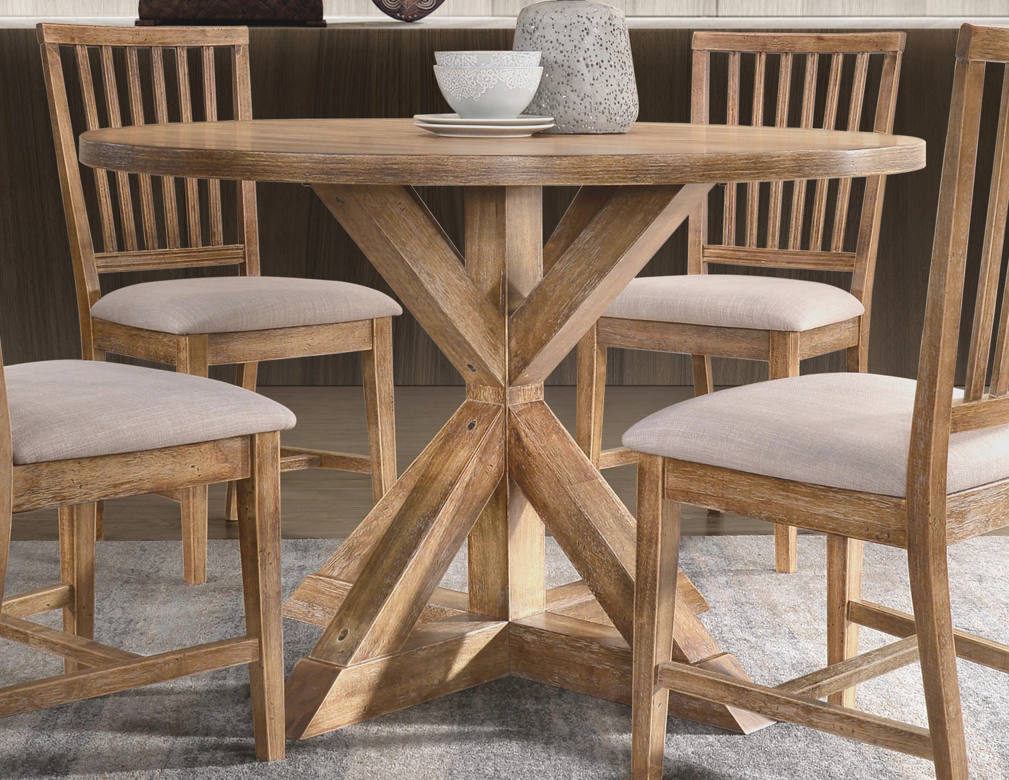 Laurel Foundry Modern Farmhouse® Kowalsky 47.5" Pedestal Dining Table & Reviews | Wayfair | Wayfair North America