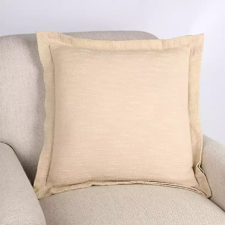 New! Emma Ivory Flange Pillow | Kirklands