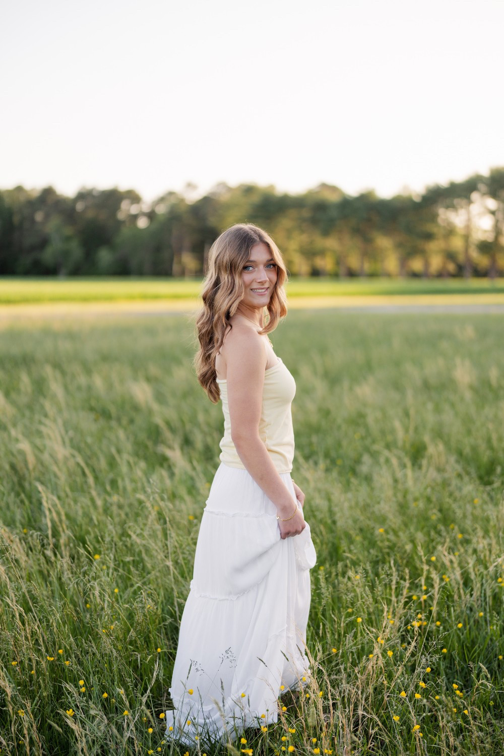 the perfect maxi skirt and butter yellow combo for your senior portrait session. 

 #LTKSummerEdit
