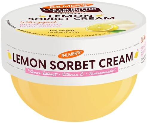 Palmer's Cocoa Butter Formula, Lemon Sorbet Brightening Whipped Body Cream (8.8 fl oz), Hydrating... | Amazon (US)