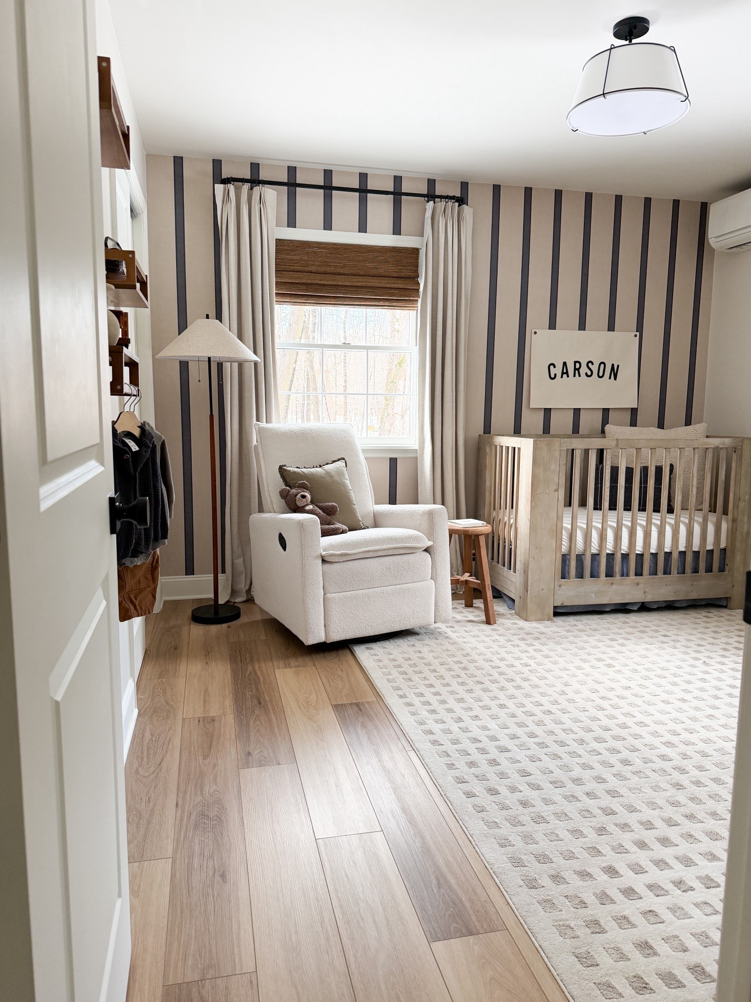 Added a fun wallpaper to our son’s nursery this weekend! It’s a peel and stick so it’s incredibly easy and mess free to install🙌🏻 

#LTKKids #LTKBaby #LTKHome