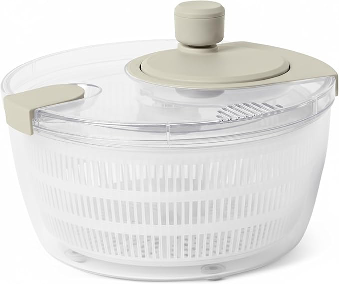 Amazon Basics Salad Spinner, BPA-Free, 4.2 qt., Linen Gray | Amazon (US)