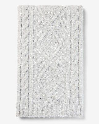 Cozy Cable Knit Oblong Scarf | Express