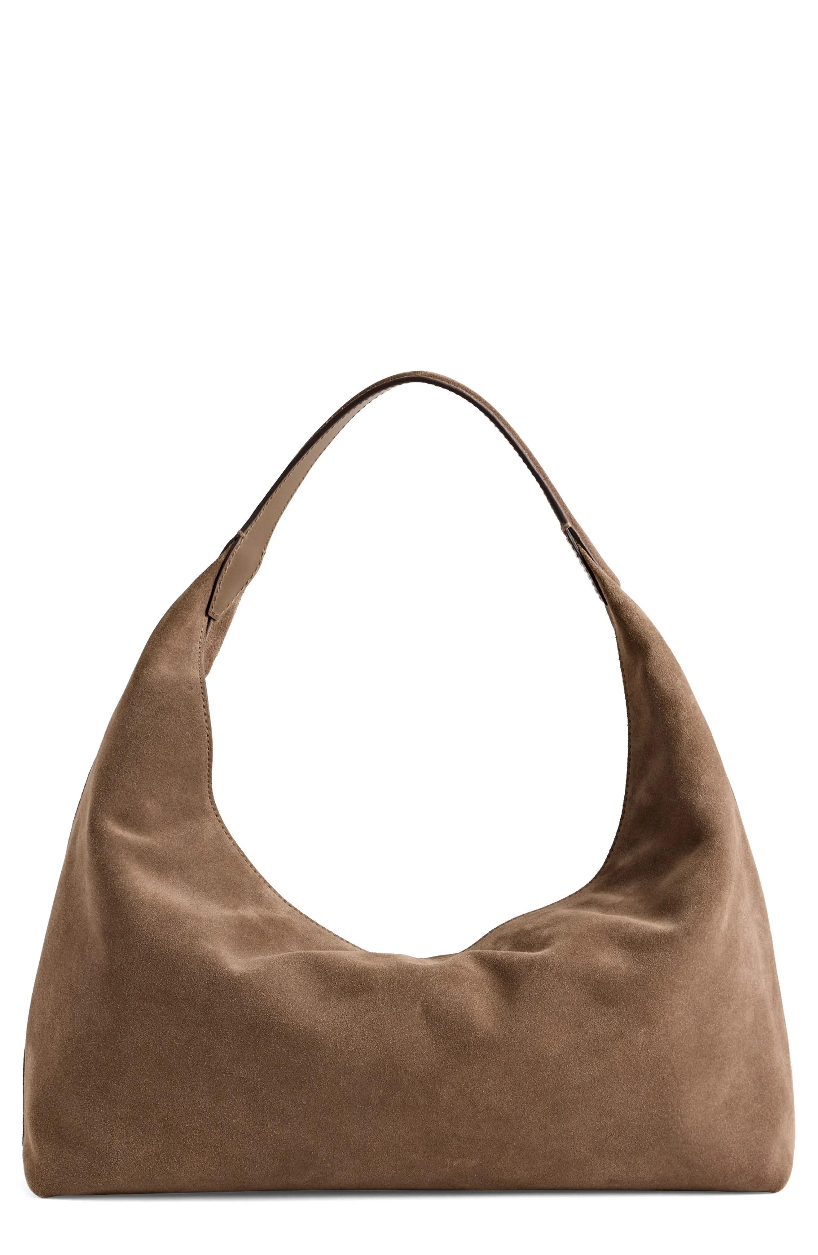 Madewell Suede Slouchy Shoulder Bag in Smoky Umber at Nordstrom Rack | Nordstrom Rack