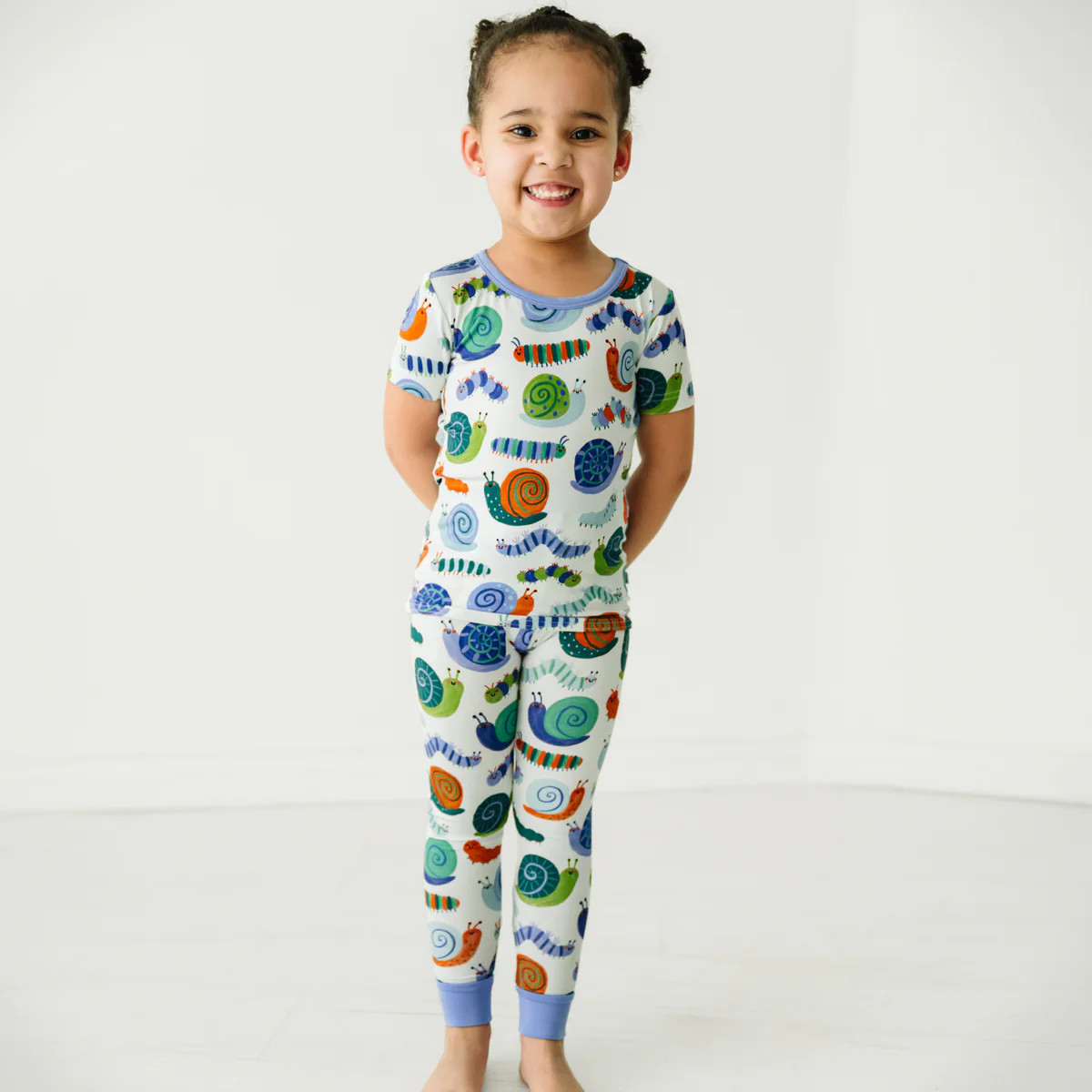 Inchin' Along Two-Piece Short Sleeve Pajama Set | Little Sleepies