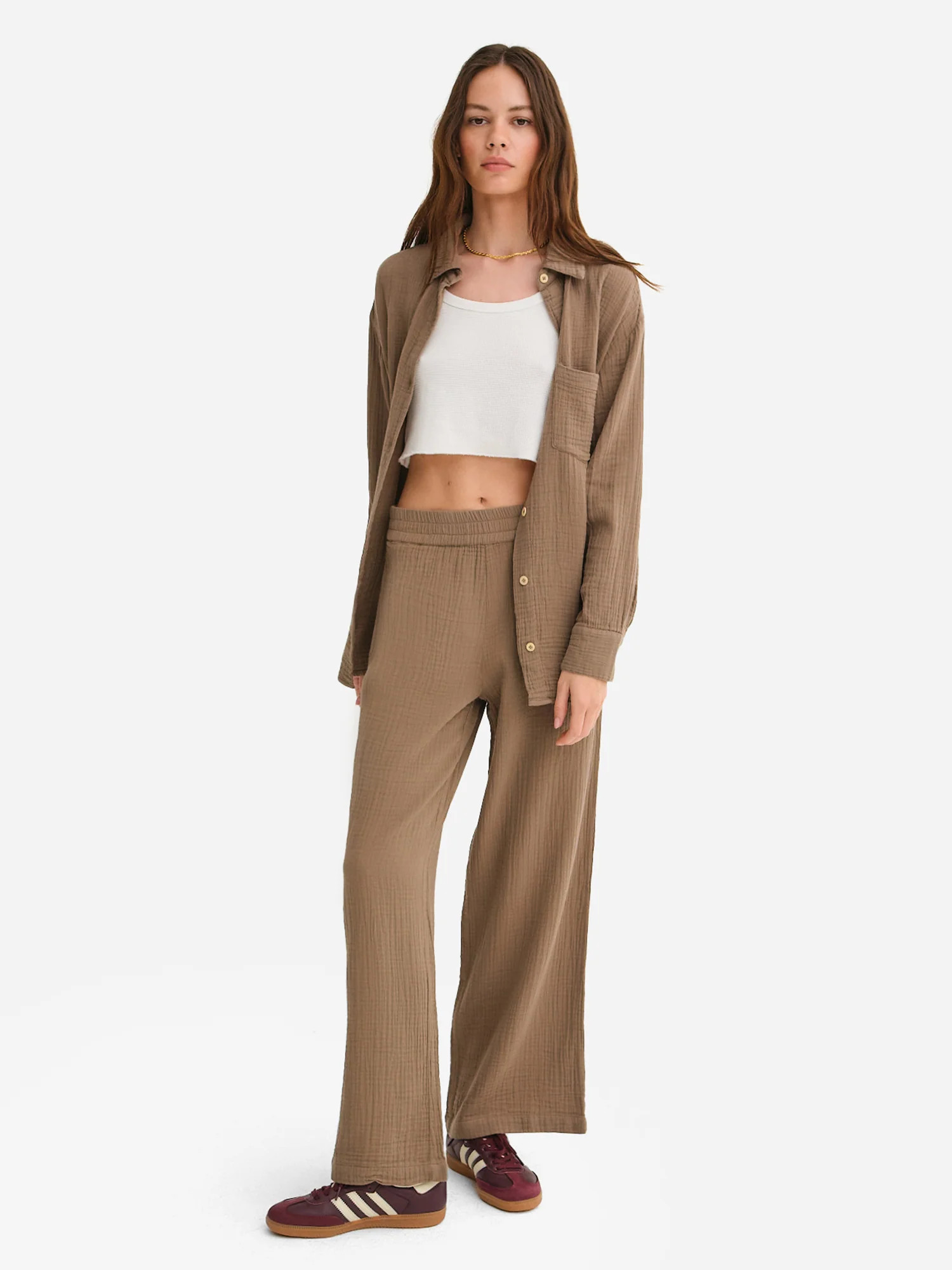 Organic Gauze Straight Leg Pant | MATE The Label