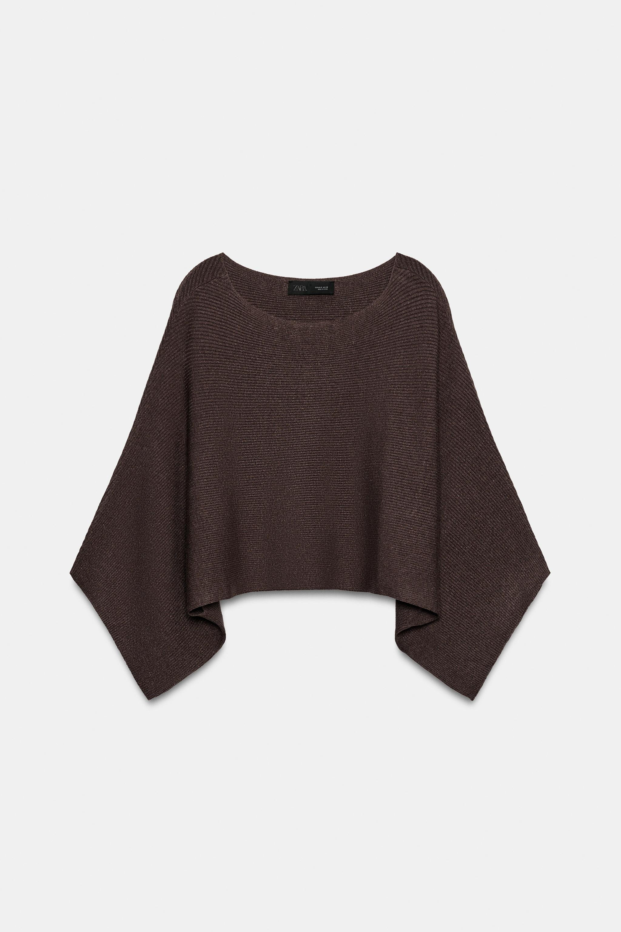 SHORT CAPE KNIT JUMPER | Zara US