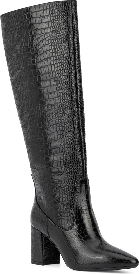 Croc Embossed Weatherproof Tall Boot (Women) | Nordstrom Rack
