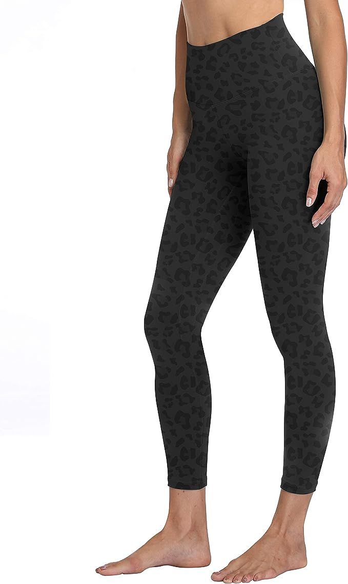 Mipaws Women's High Rise Leggings 7/8 Length Yoga Pants with Tummy Control Seamless Waistband | Amazon (US)